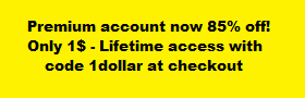 Premium account discount banner image. use code 1dollar